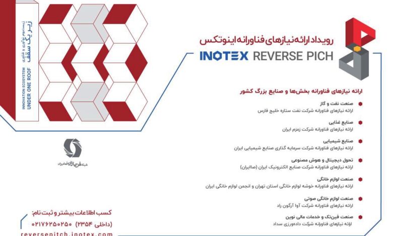 حل چالش‌ها و نیاز‌های صنایع به کمک فناوران داخلی در ریورس پیچ اینوتکس ۲۰۲۵