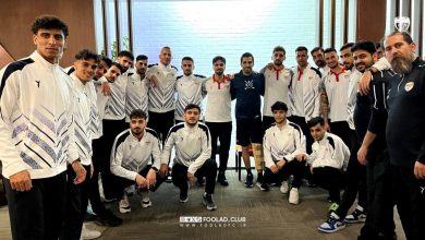 عکس| روحیه دادن ستاره پرسپولیسی به فولاد برای بردن استقلال!