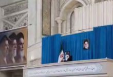 صندلی خالی رهبر شهید انقلاب در مراسم ارتحال +ویدیو