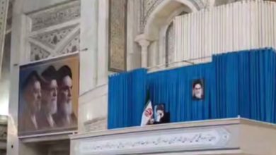 صندلی خالی رهبر شهید انقلاب در مراسم ارتحال +ویدیو
