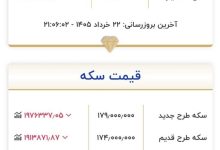 قیمت طلا و سکه 16 خرداد 1405