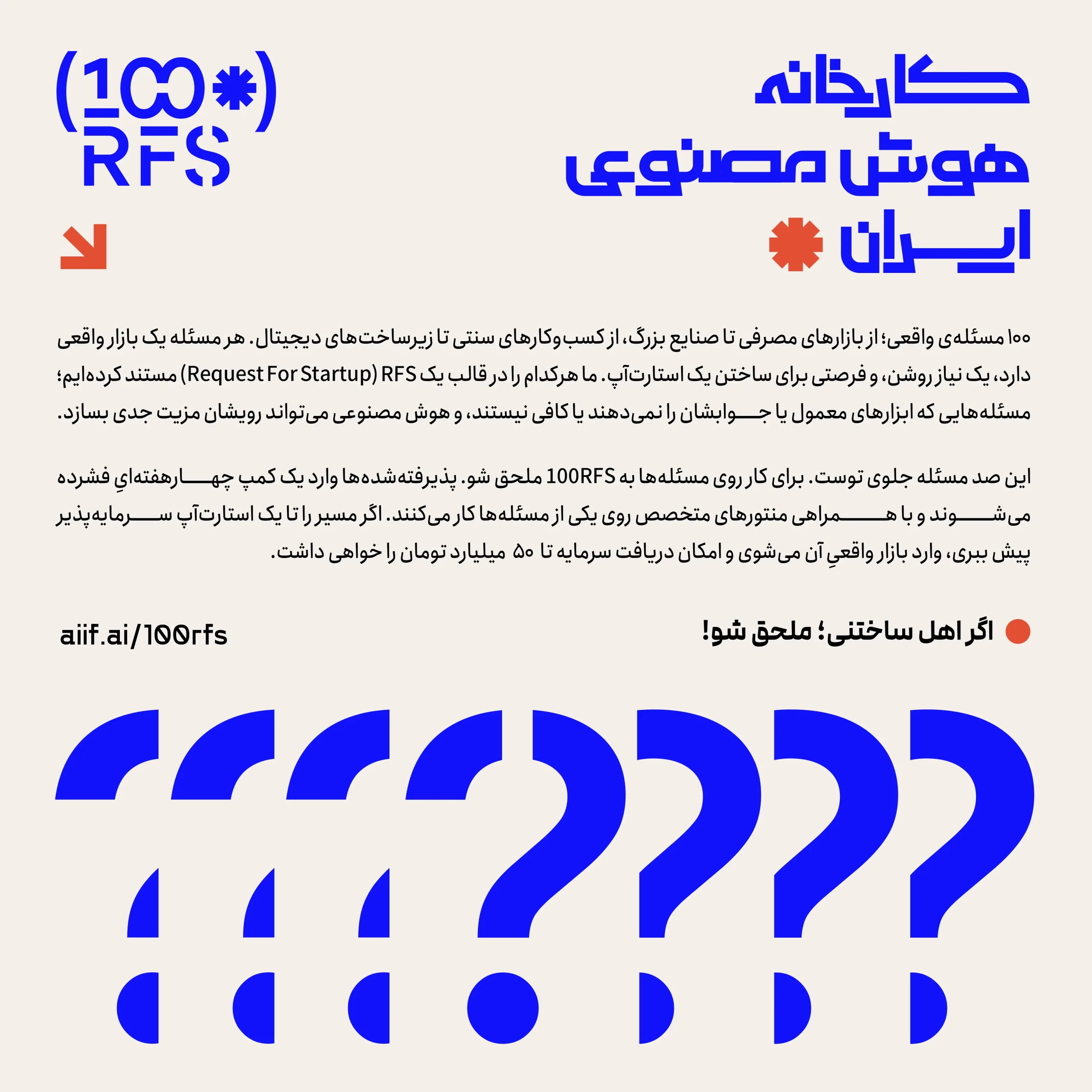 کارخانه هوشمصنوعی ایران از پروژه «۱۰۰RFS» خود رونمایی کرد