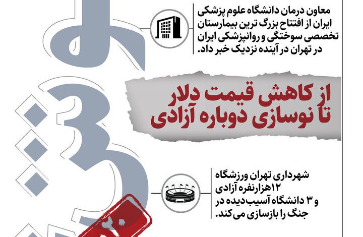 از کاهش قیمت دلار تا نوسازی دوباره آزادی / اینفوگرافیک